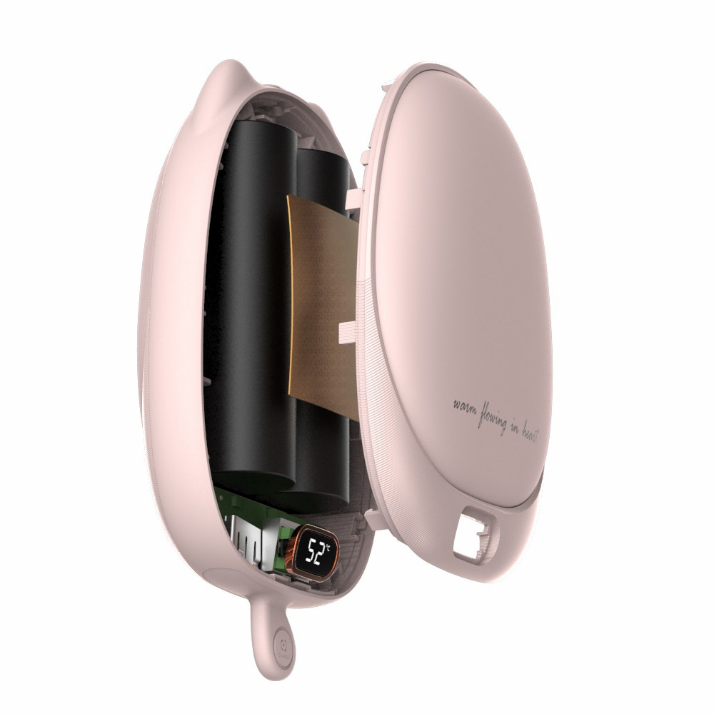 (10000mAh) 2in1 USB A Powerbank Ladegerät   Handwärmer - Rosa