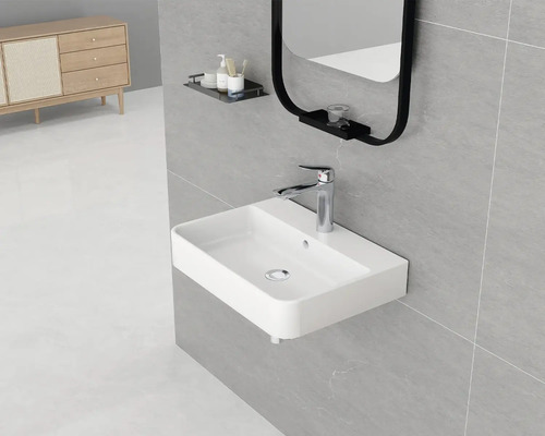 form&style wastafel SAVAII 55,5 x 40 cm wit glanzend