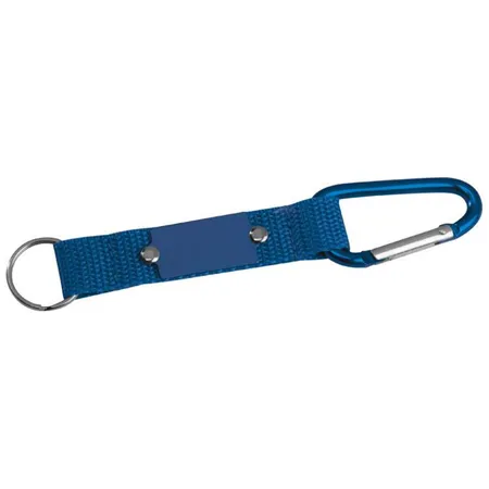 Macma Schlüsselanhänger mit Karabiner, blau