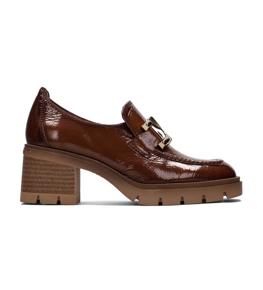 Sapatos Hispanitas Everest em couro marrom - Altura do salto: 6,5 cm -
