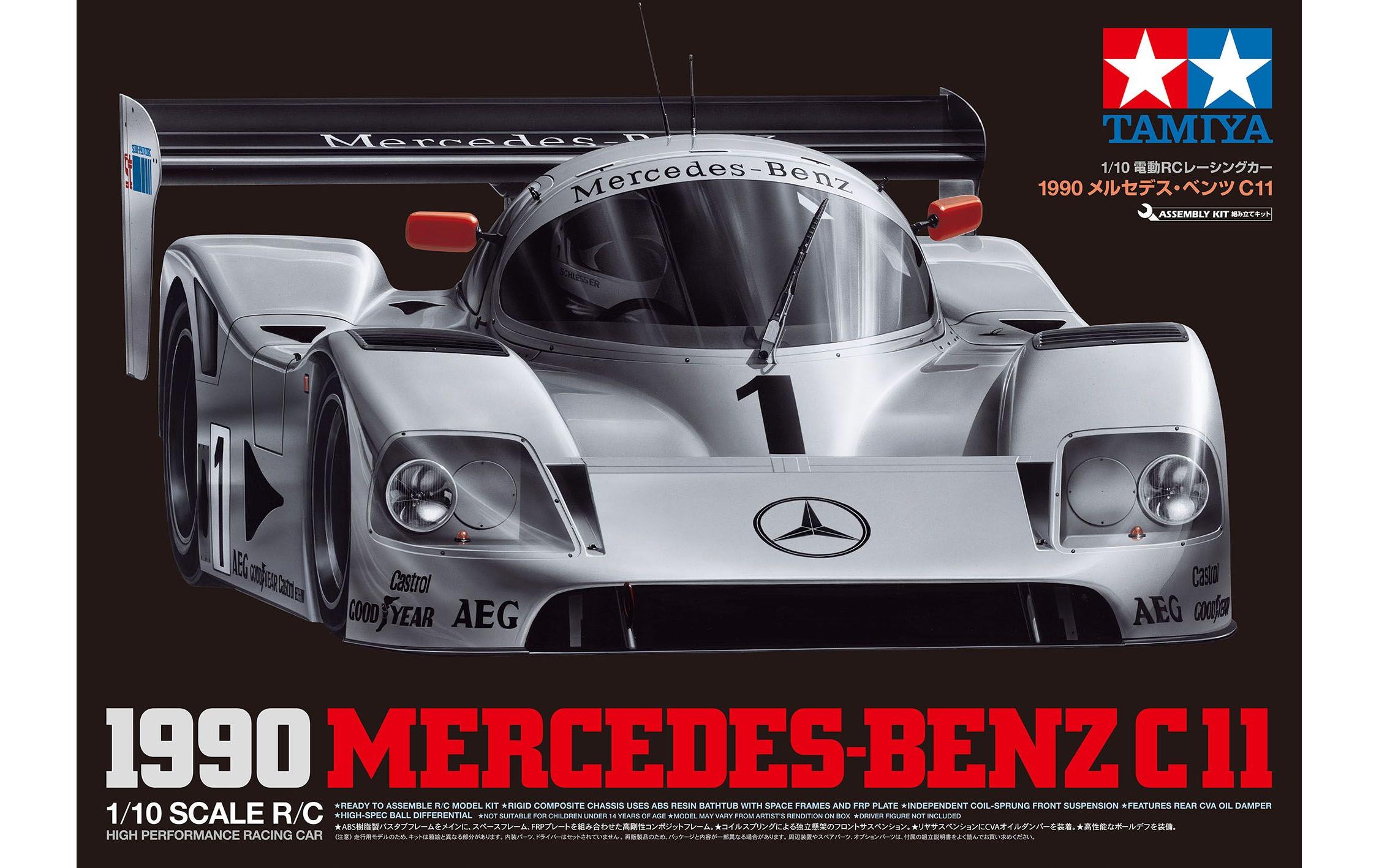 Pan Car 1990 Mercedes-Benz C11, RWD, 1:10, Bausatz<br>Pan Car Bausatz mit Heckantrieb