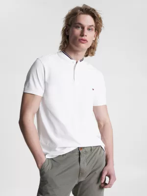 Polo Slim Fit com Gola Mandarim