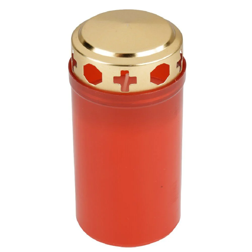 Bougie veilleuse rouge et doré