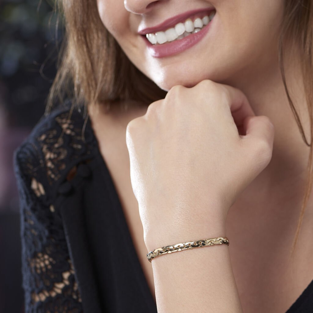 Bracelet Ivy Maille Haricot Or Jaune
