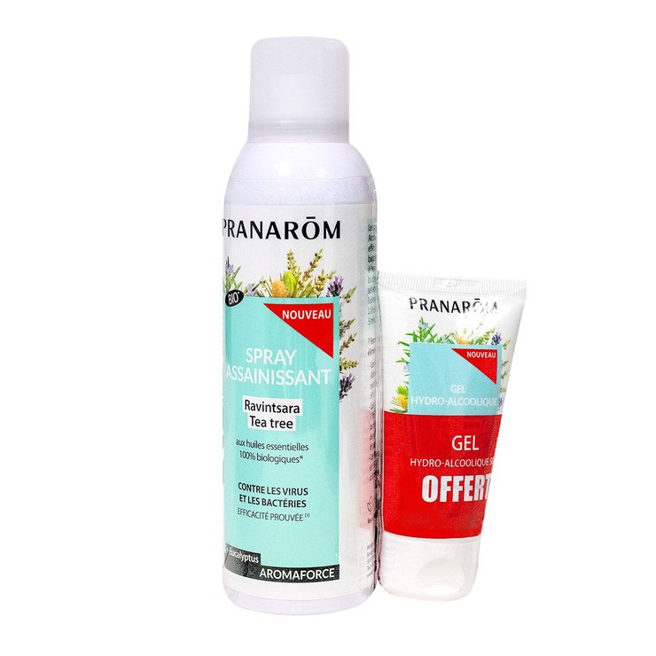 Spray assainissant bio Ravintsara Tea Tree 150ml + gel offert