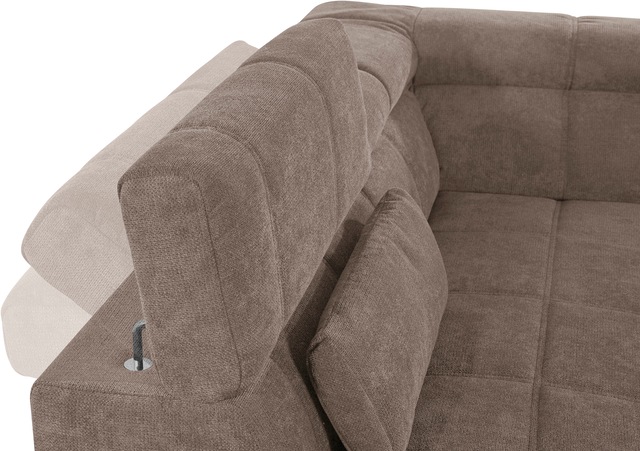 DOMO collection Wohnlandschaft »Brandon, whlw. mit Sitztiefenverstellung, whlw. Nierenkissen« mit Kopfteilverstellung, wahlweise Sitztiefenverstellung, U-Form