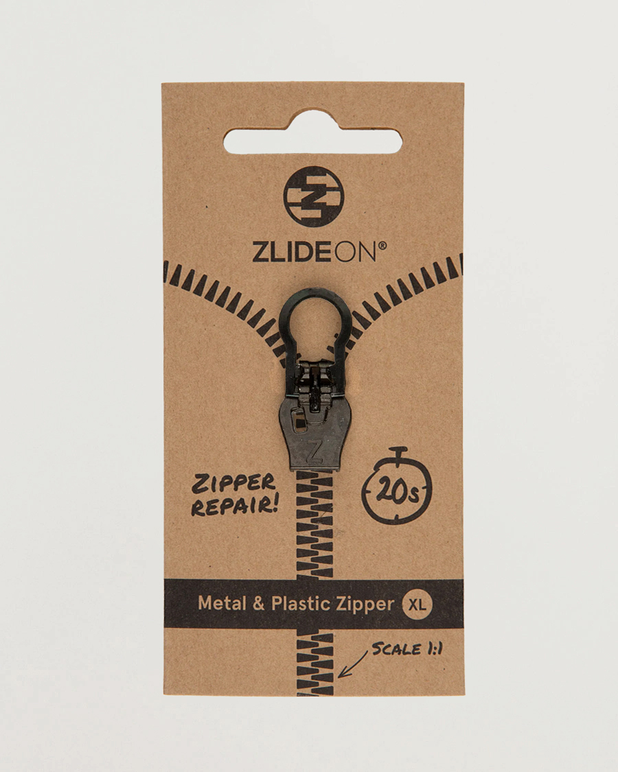 ZlideOn Metal & Plastic Zipper Black
