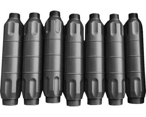 IJsdrukkussens voor zwembaden 49,5x25x5 cm 6 stuks kunststof zwart