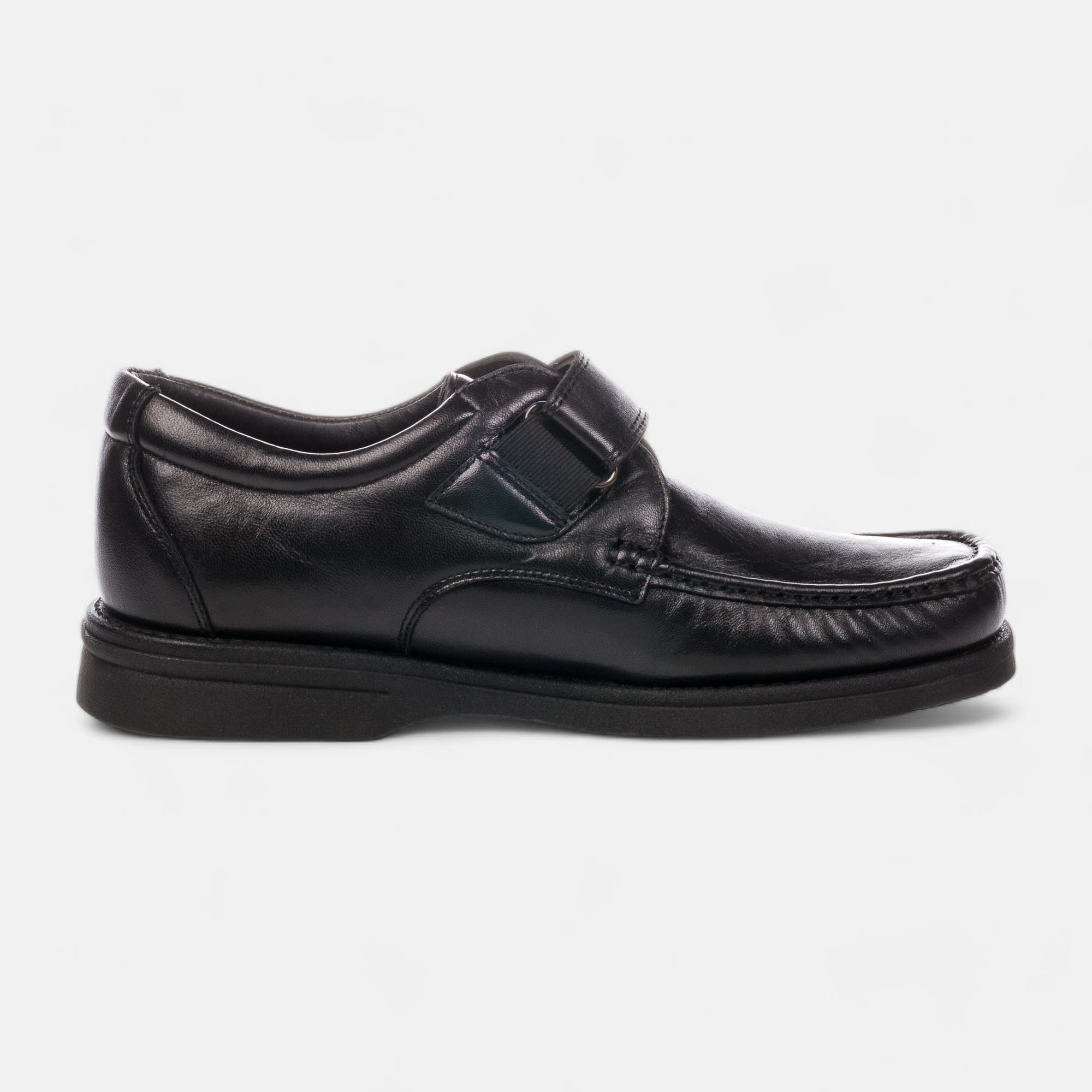 Chaussures pour personnes diabétiques Homme en cuir noir