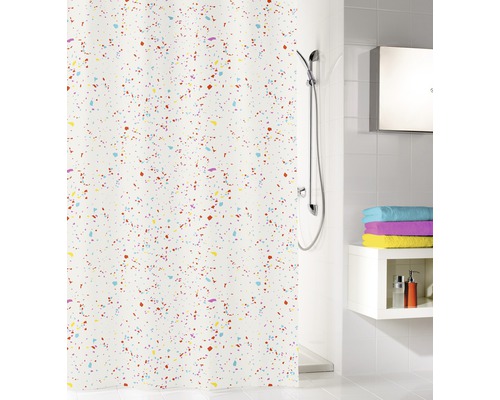 PEVA douchegordijn Confetti multicolor 180 x 200 cm