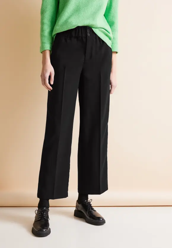 Loose Fit Twill Hose - Black
