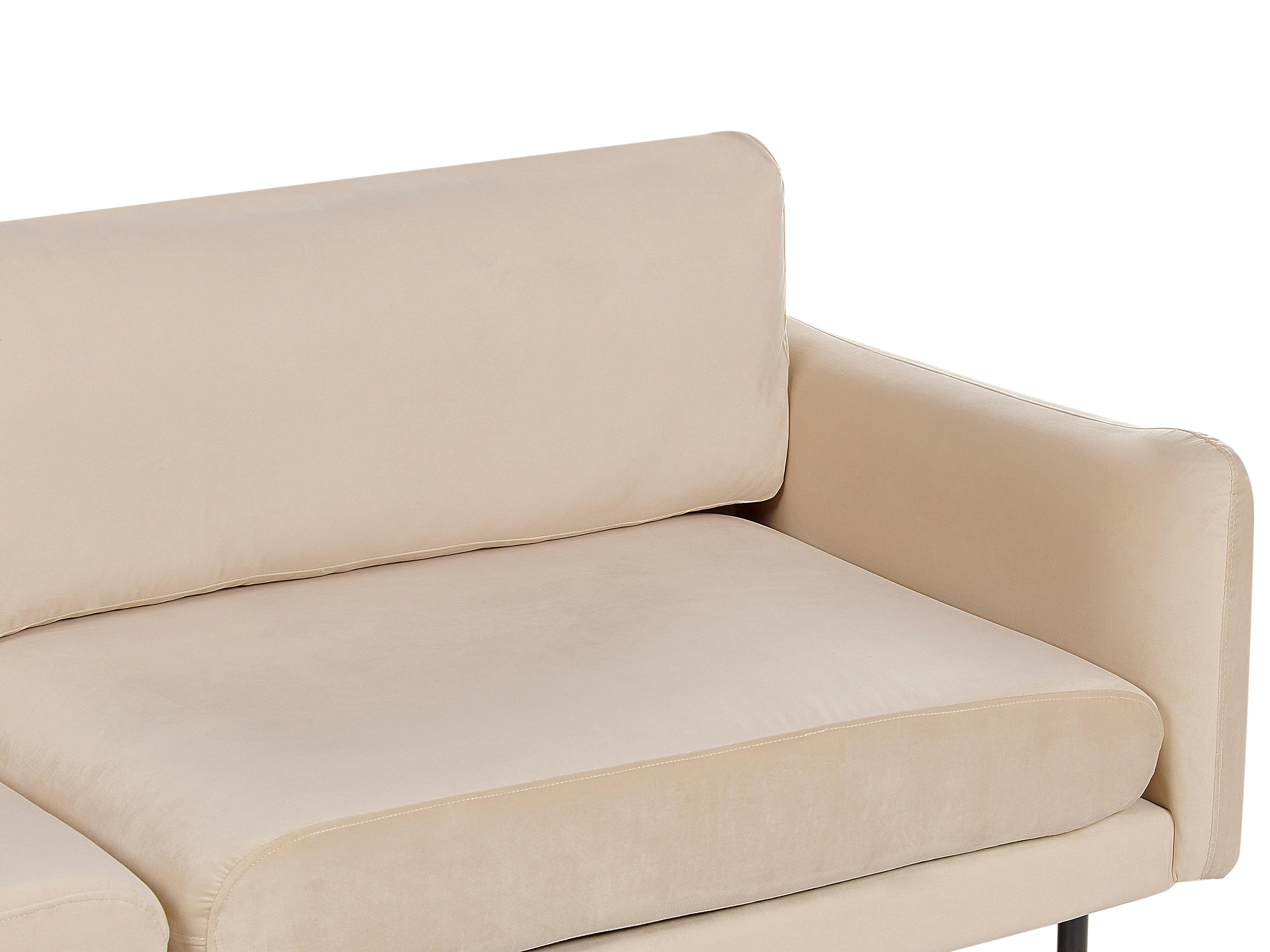 Bankenset 5-zits VINTERBRO Fluweel Beige met ottomaan