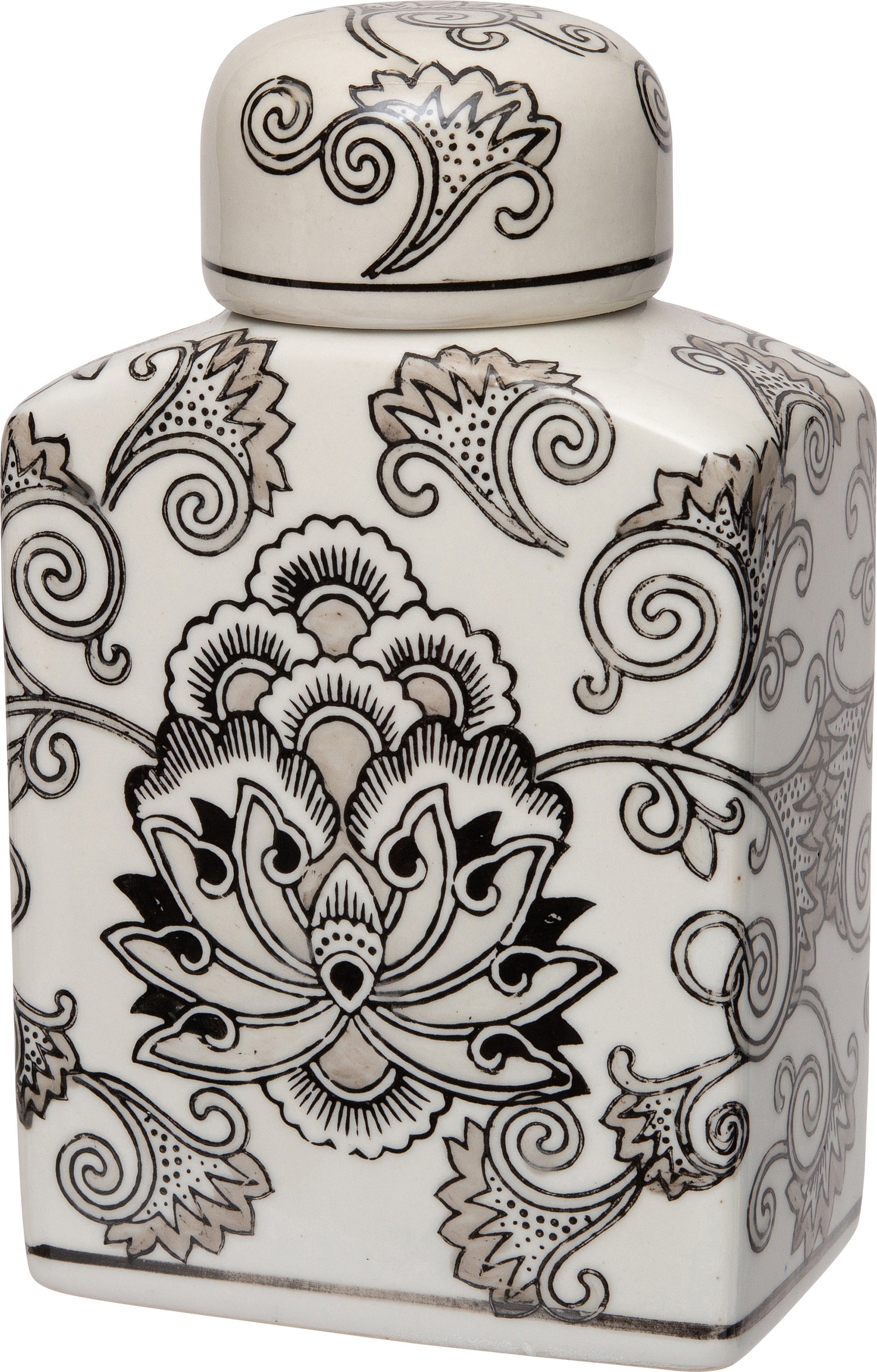 Intratuin vaas Ellery grijs 14 x 9,5 x 22 cm