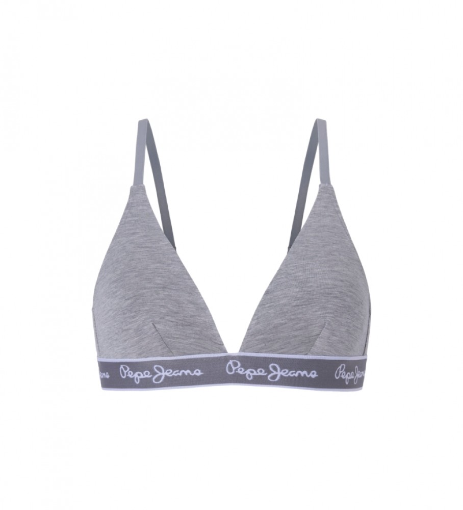 Sutiã Pepe Jeans de algodão elástico cinza