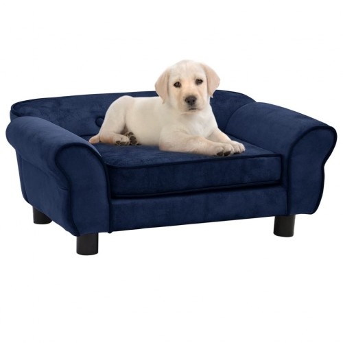 Sofá clássico azul para cachorro