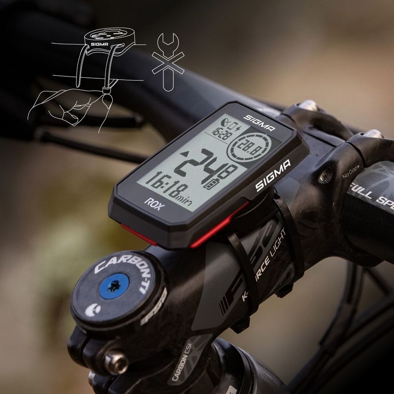 Sigma Rox 2.0 Gps Zw/Zw Standaard Stuurhouder + Usb-c Oplaadkabel