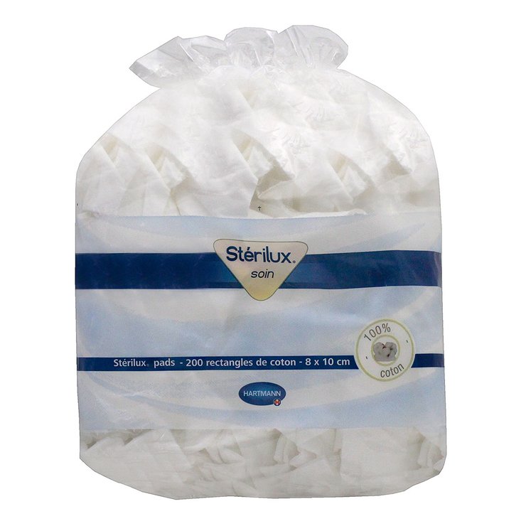 Stérilux Pads 200 rectangles coton