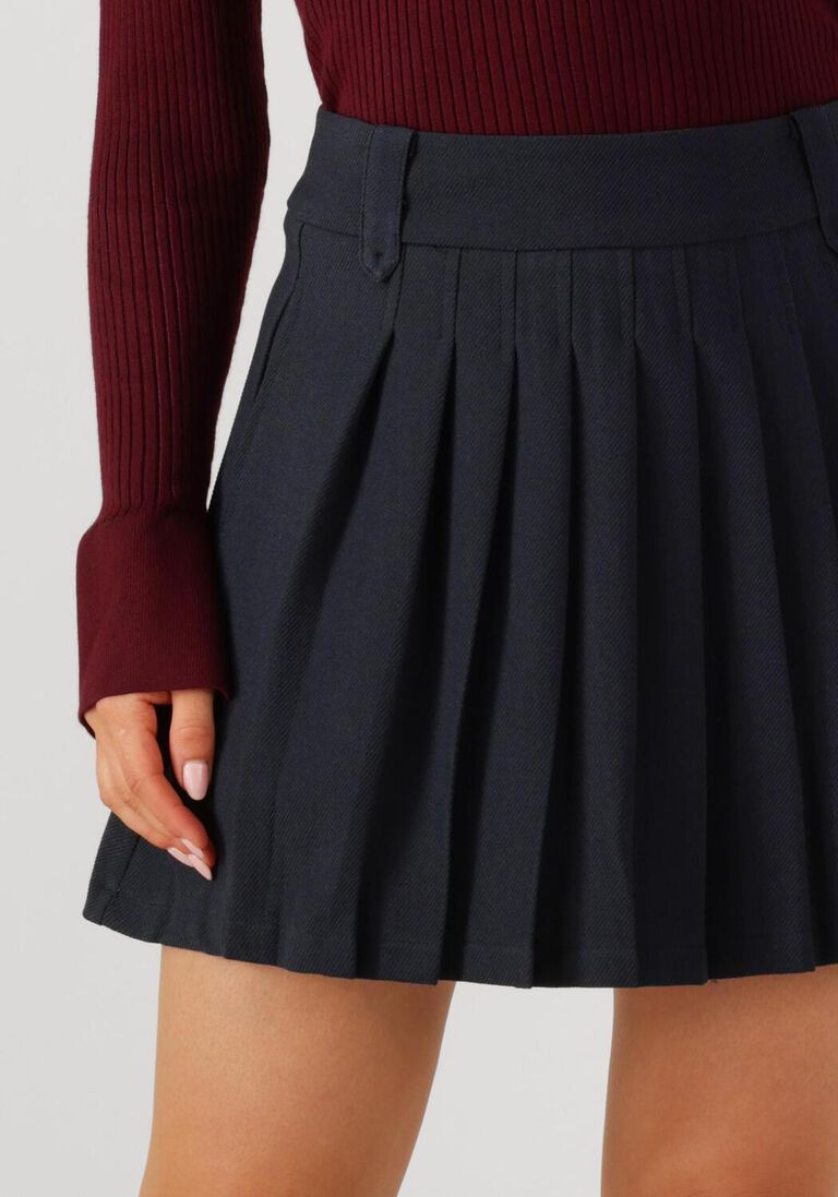 donkerblauwe co'couture minirok marin plisse skirt