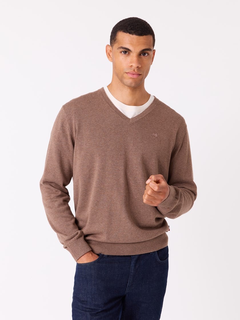Gerard v-neck Shitake