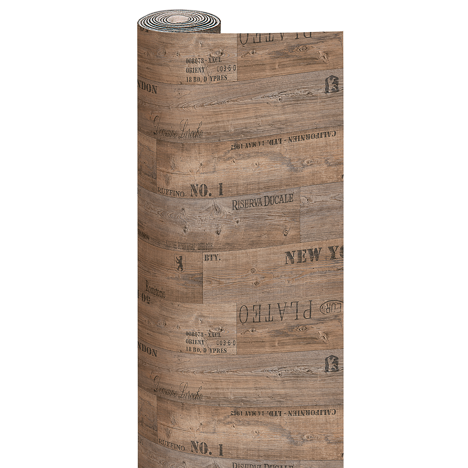 PVC-Boden - Eiche beschriftet - Rustic Wood - 2 Meter