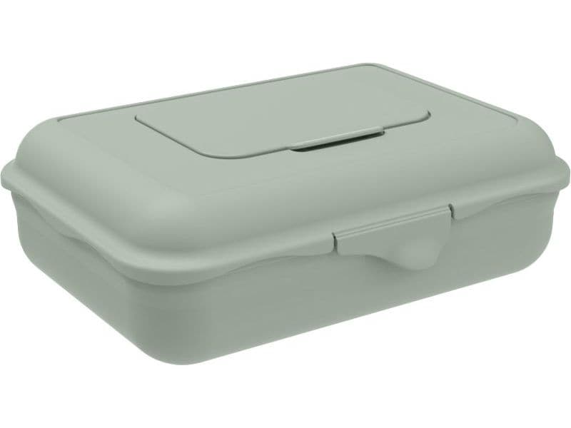 Rotho Babydesign Feuchttücher-Box TILO Sage Green 1.25 l Feuchttücherbox für zu Hause und unterwegs