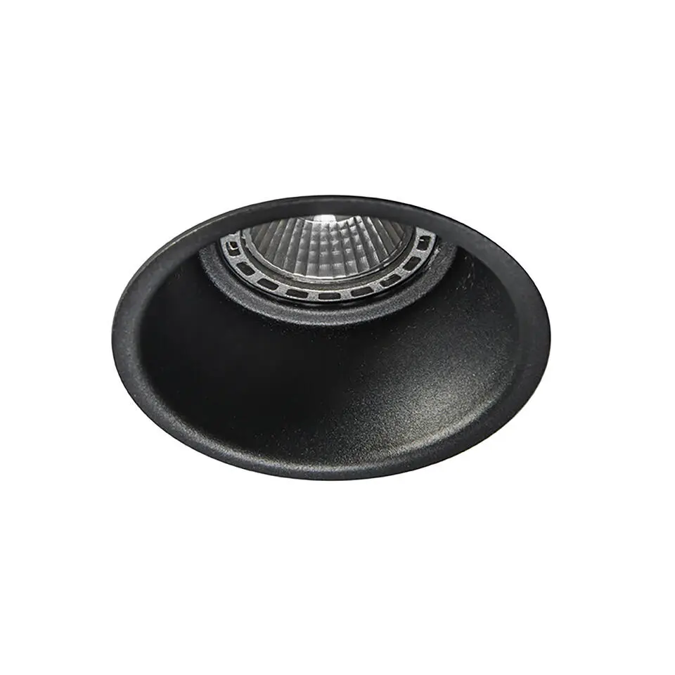 Qazqa inbouwspots dept zwart gu10