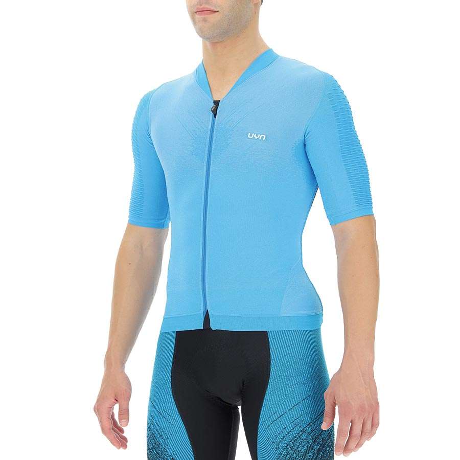 UYN Airwing Fietsshirt Korte Mouwen Turquoise/Zwart Heren