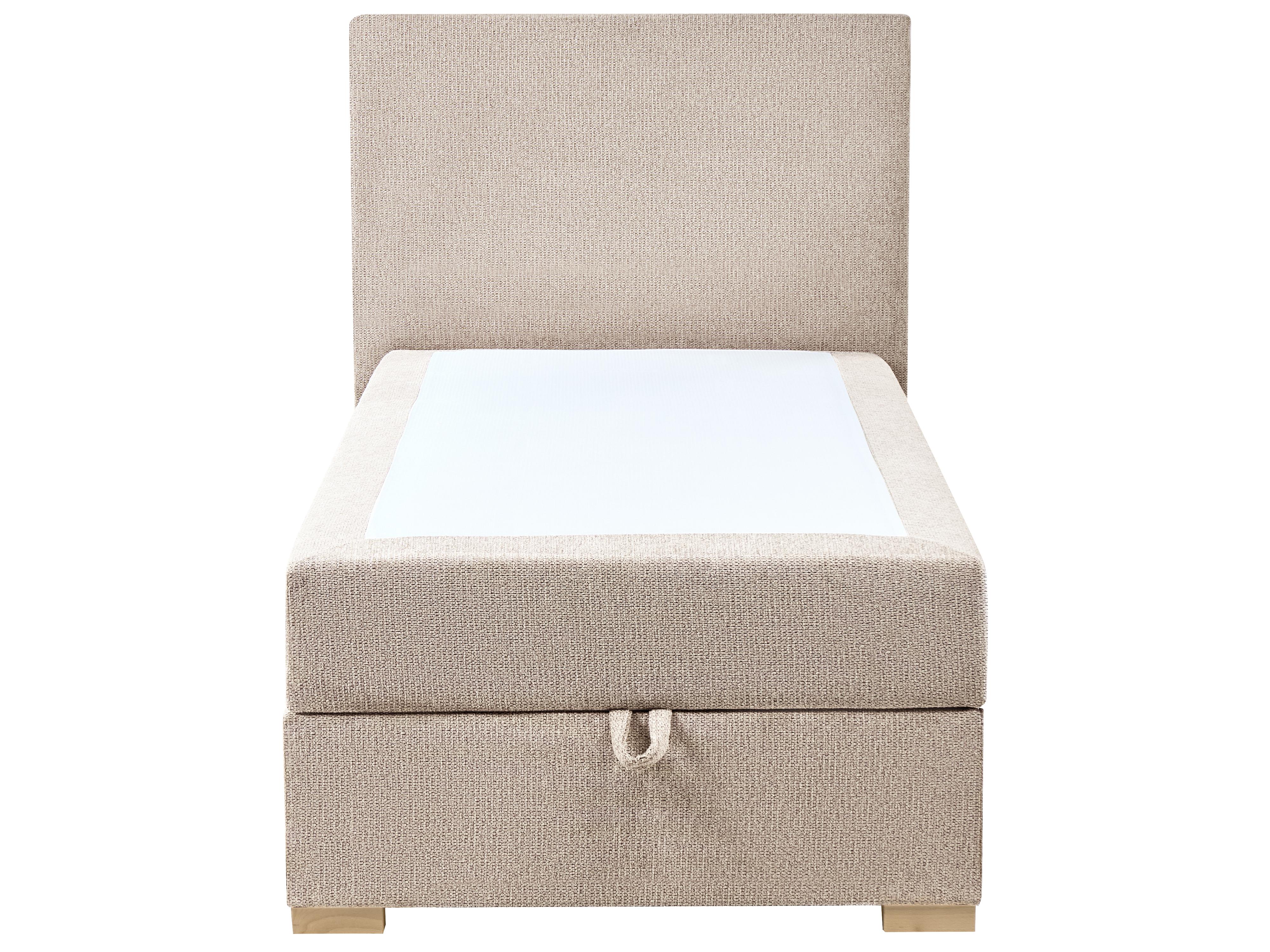 Boxspring met opbergruimte Stof MAJOR 90 x 200 cm Taupe