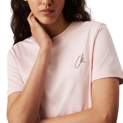 Tee-shirt à manches courtes femme Embroidered Ck Regular CALVIN KLEIN