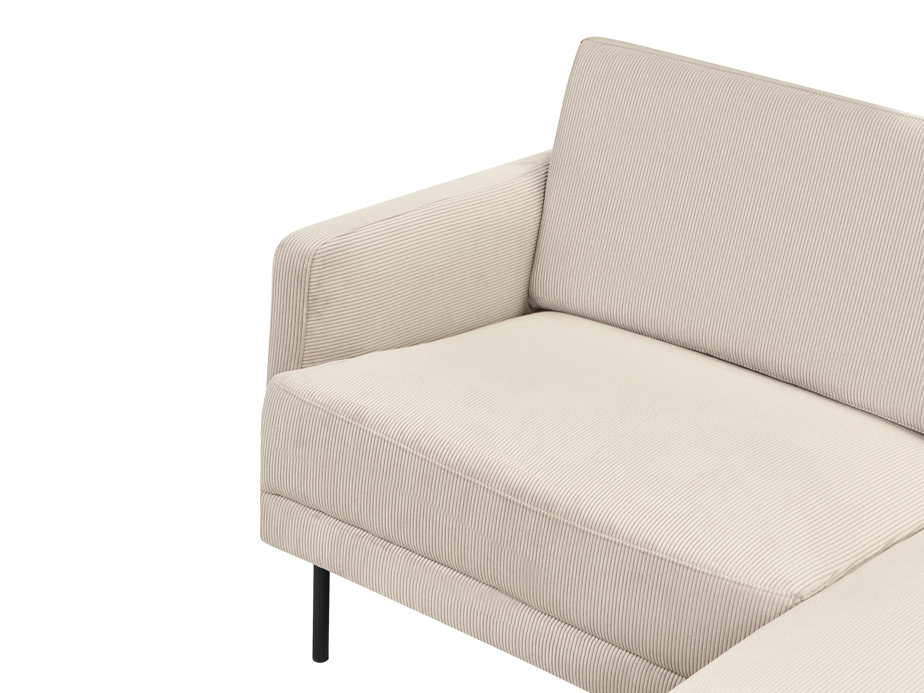 Hoekbank 2-zits BREDA Corduroy Beige linkszijdig