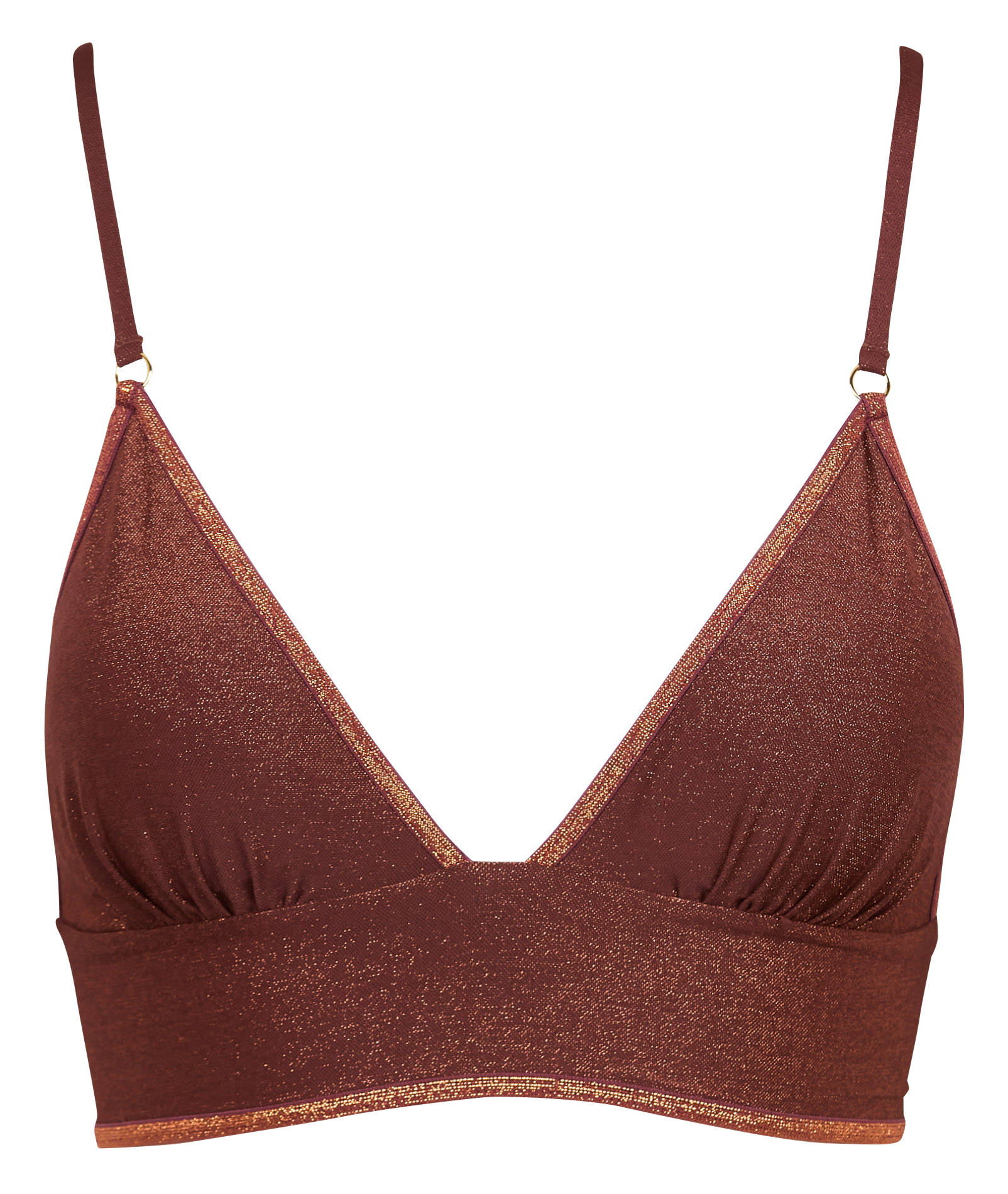AMBRE - Haut de maillot métallisé| Doré