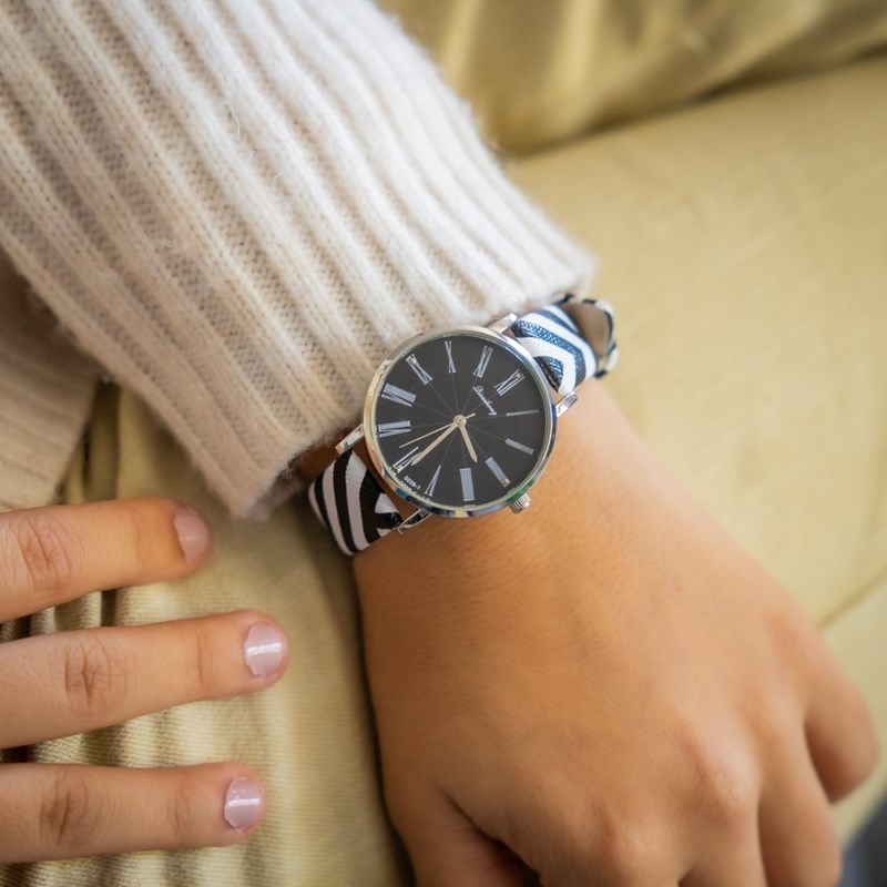 Montre Femme CHTIME bracelet Cuir Blanc