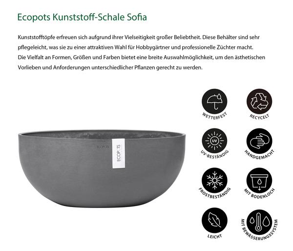 Ecopots Kunststoff-Schale Sofia mit