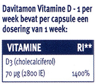 Davitamon Vitamine D - 1 per week - 100% Plantaardig 24VCP