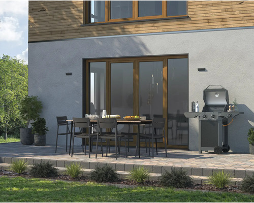 Tenneker® Carbon Gasgrill 121,4 x 60,3 x 112,3 cm 2 branders + zijbrander Zwart