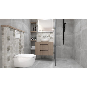 Vloertegel Urban betonlook 60 x 60 cm keramiek grijs 1,48 m²