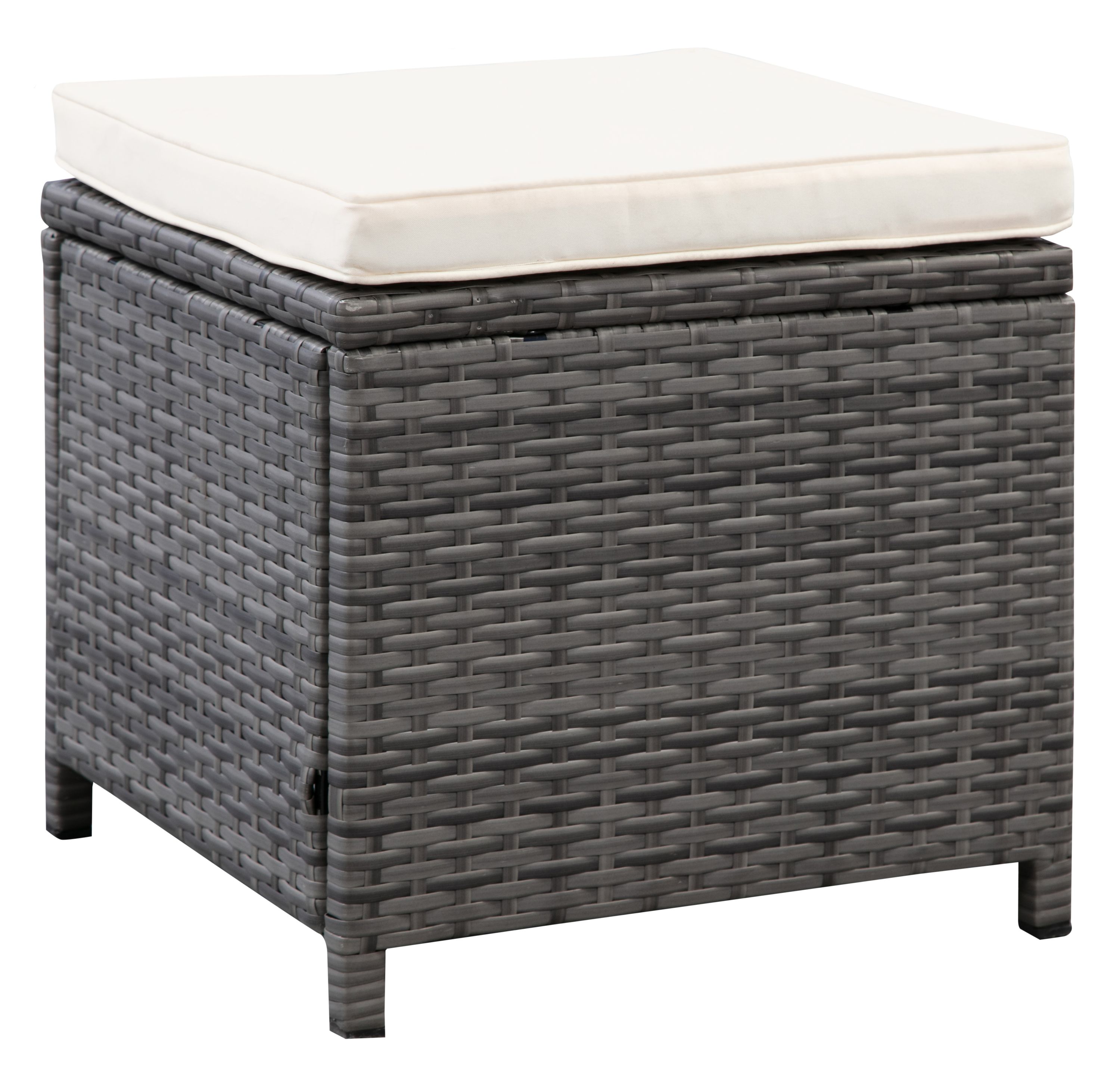 Rattanlounge CANNES grau/beige
