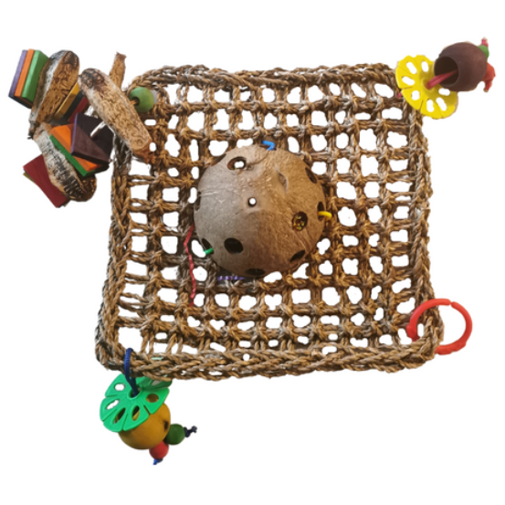 Jouet pour perroquet, perruche, oiseaux exotiques grille coco