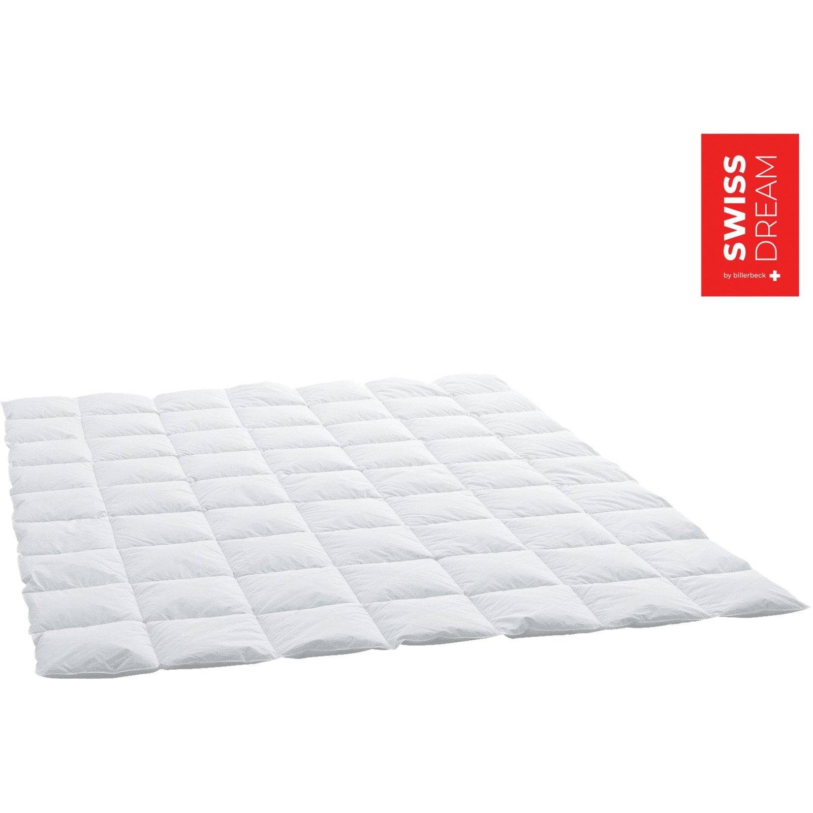 Swiss Dream Karo-D, 160x240 Duvet, weiss
