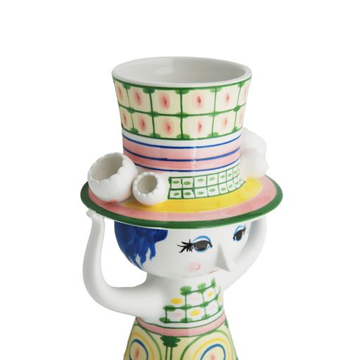 Bjørn Wiinblad Lady With Hat Vase, Green