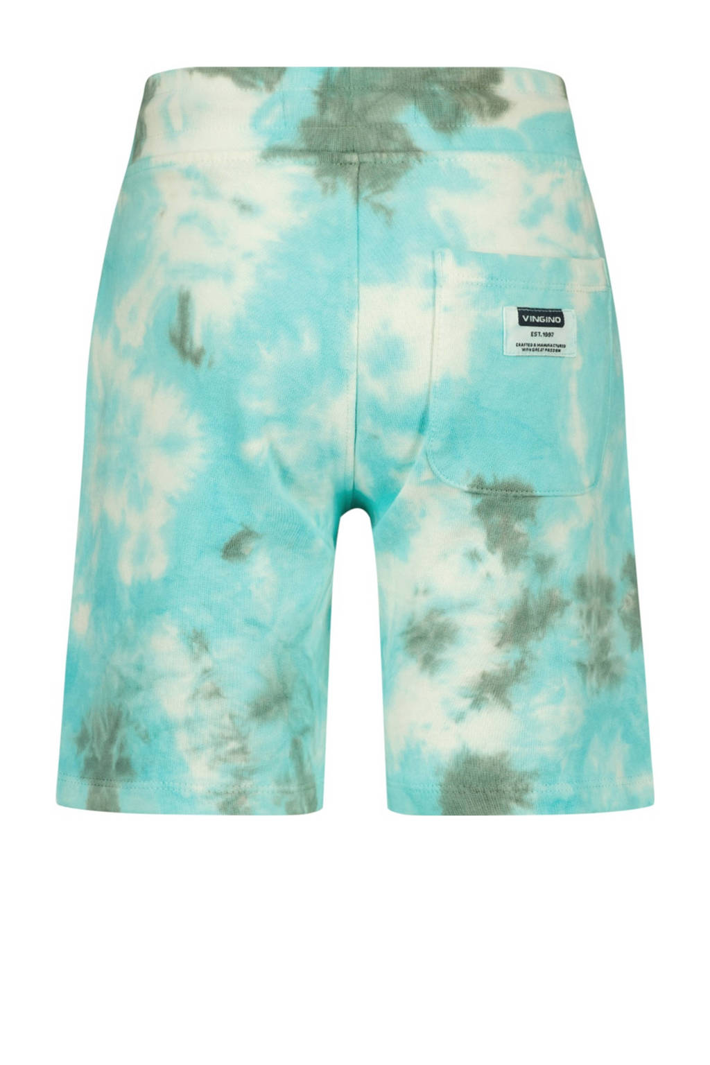 Vingino sweatshort Rouch met all over print aquablauw/wit/groen