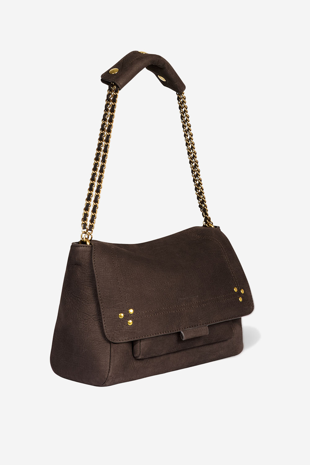 Lulu M croco leather crossbody