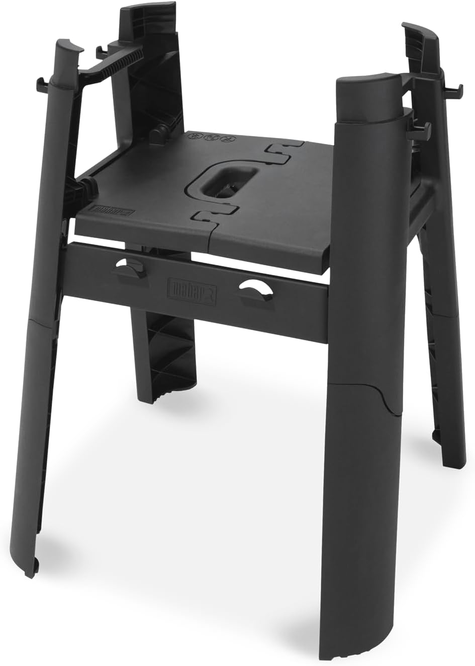 Weber Stand mit Seitentisch/Für den Lumin Compact Elektrogrill, Zusammenklappbares Design, Integrierte Werkzeughaken, Einfache Montage, 68 x 55 x 55,5 cm