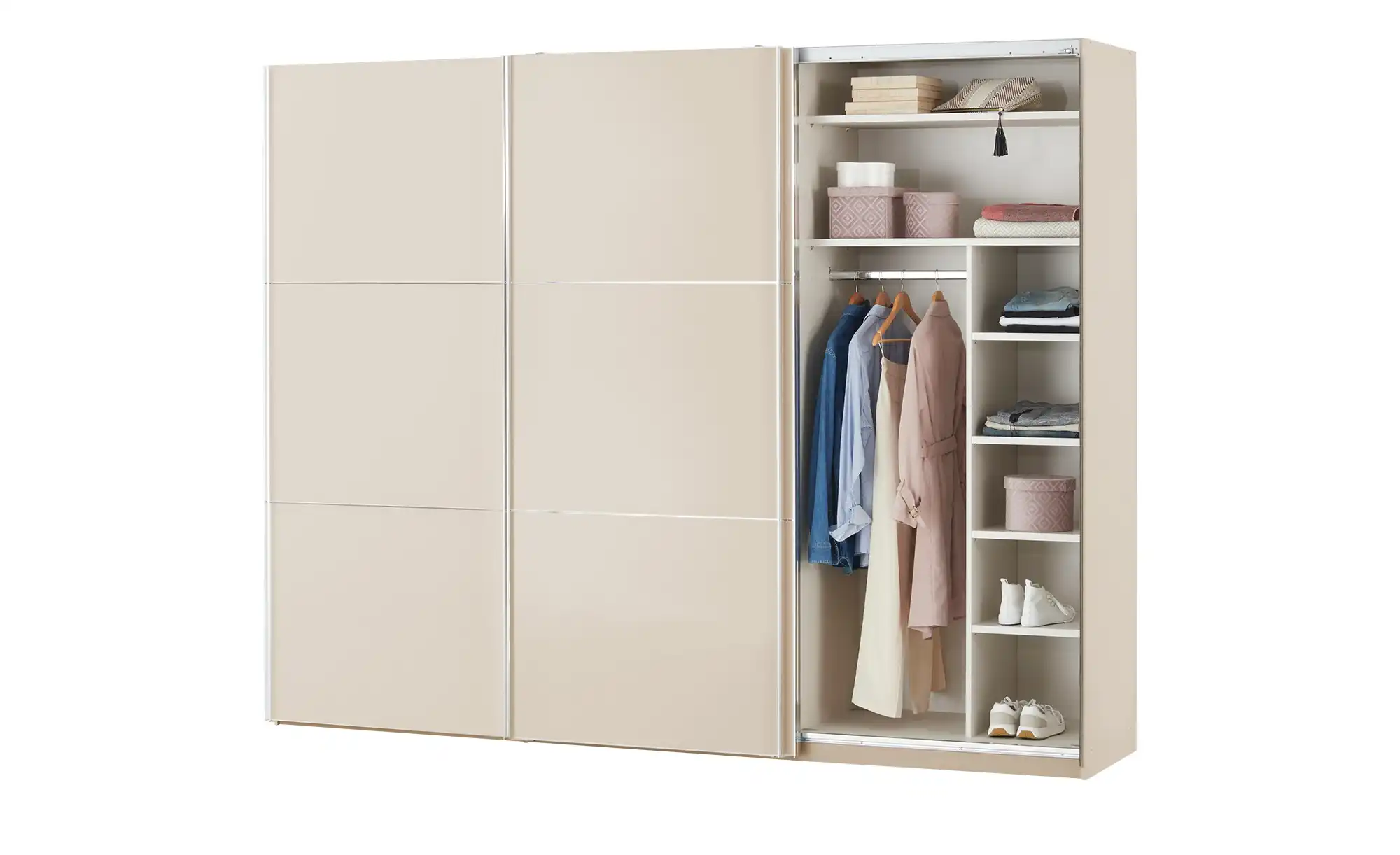 Schwebetürenschrank Ensenso Glas