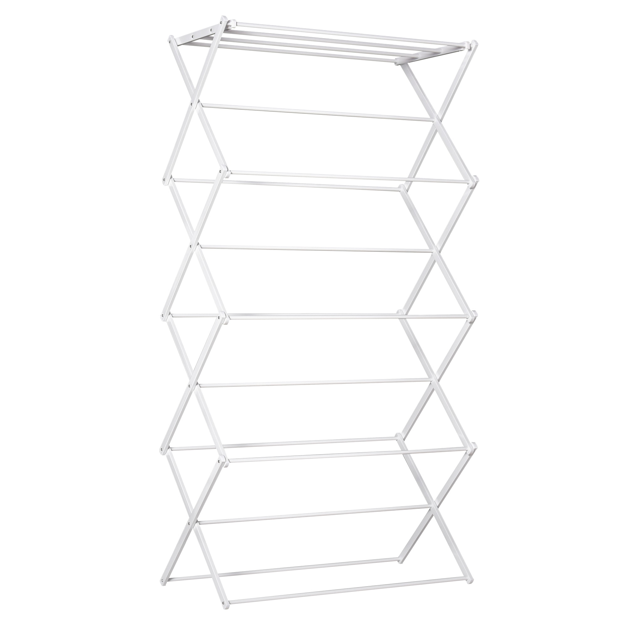 HOMCOM Wäscheständer mit 8 Ebenen weiß 74 x 35 x 144 cm (LxBxH)