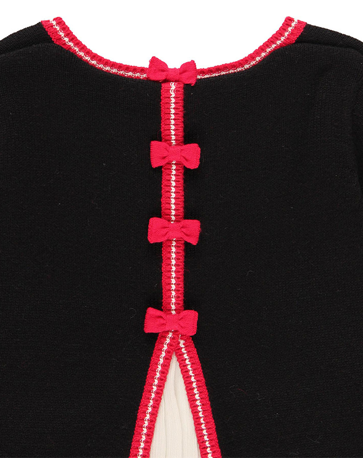 Strick-Kleid POLKATÜPFEL in schwarz