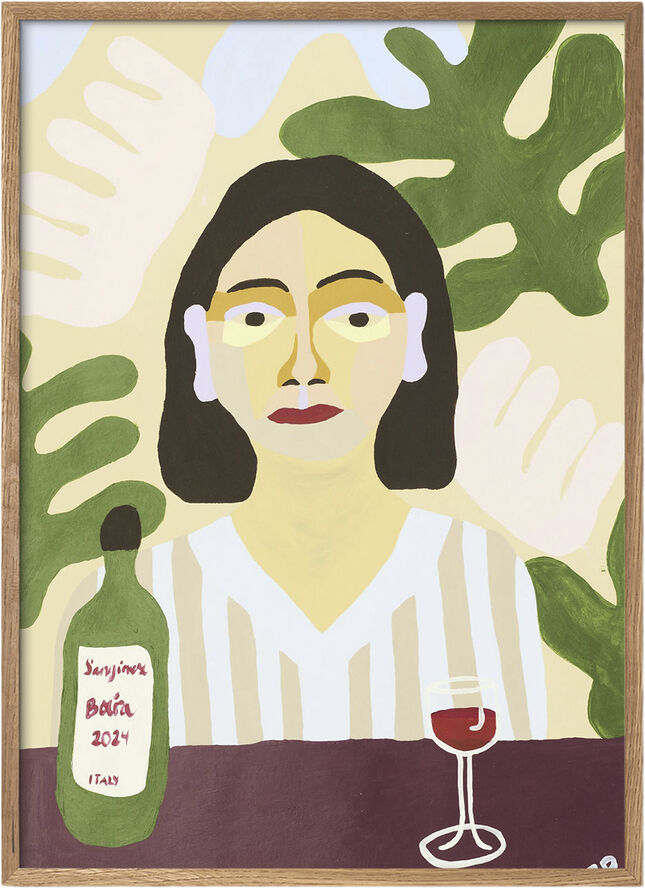 Poster & Frame Jennie Petersen - Pyjama at the Bar Flerfarvet