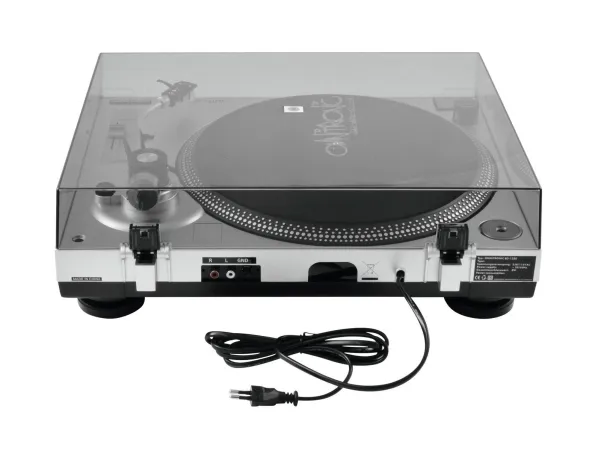 Omnitronic BD-1350, Bæltedrevet DJ pladespiller, 33 1/3,45 rpm, -10 - 10%, 0,24%, Vejledning, 50 dB