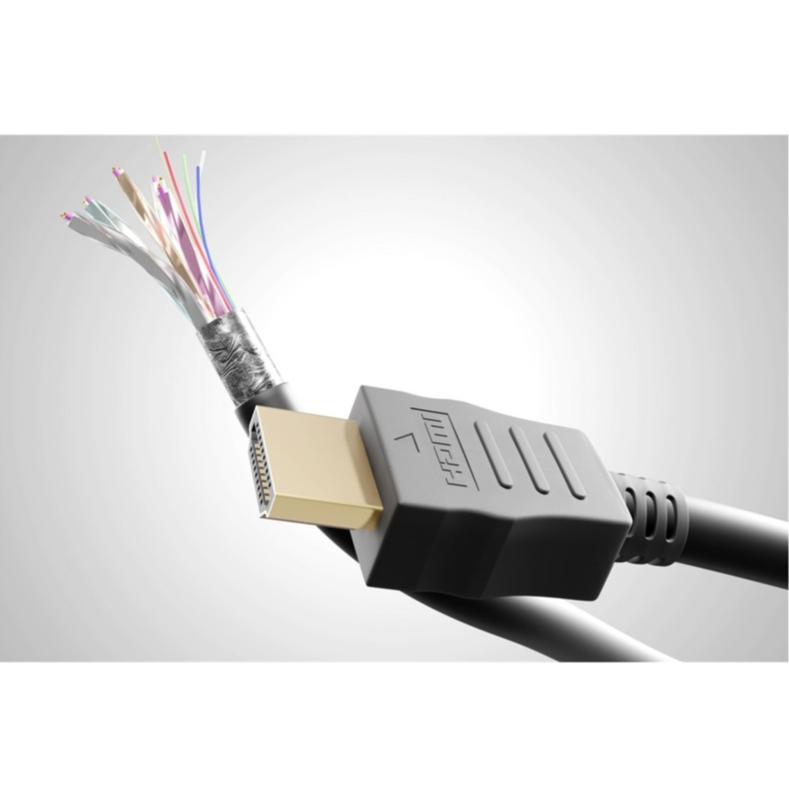 (3m) Highspeed 3D / 4K FullHD HDMI 2.0 270° Grad Winkel Kabel mit Ethernet Audio/Video Verbindungskabel (61275) - Schwarz