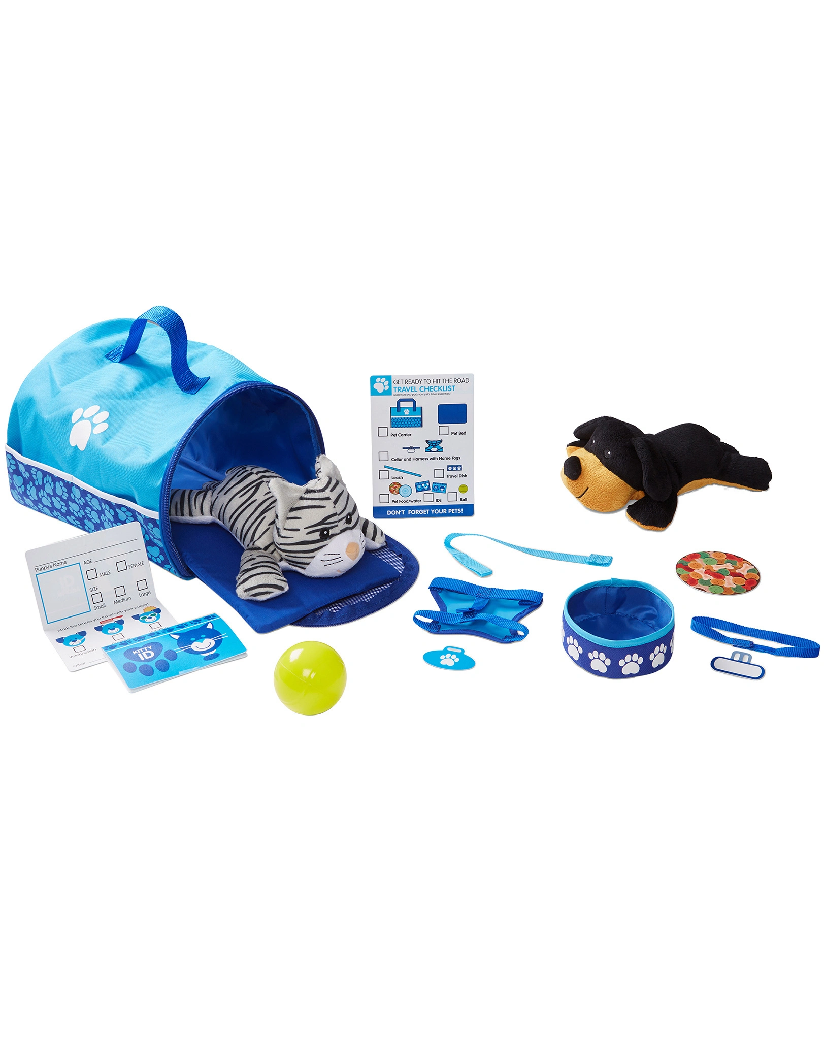 Kuscheltier-Spielset PET TRAVEL 15-teilig
